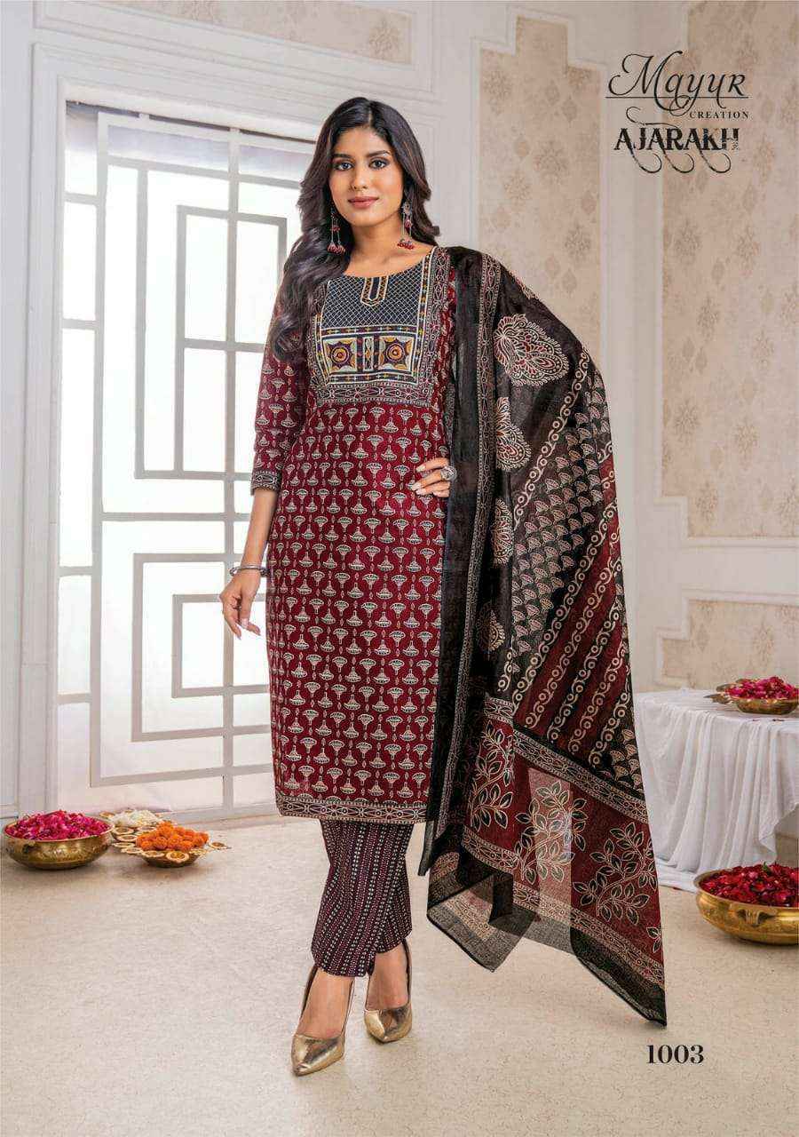 Mayur Creation Ajrakh Vol 1 Cotton Dress Material Online Ladies Dress Store