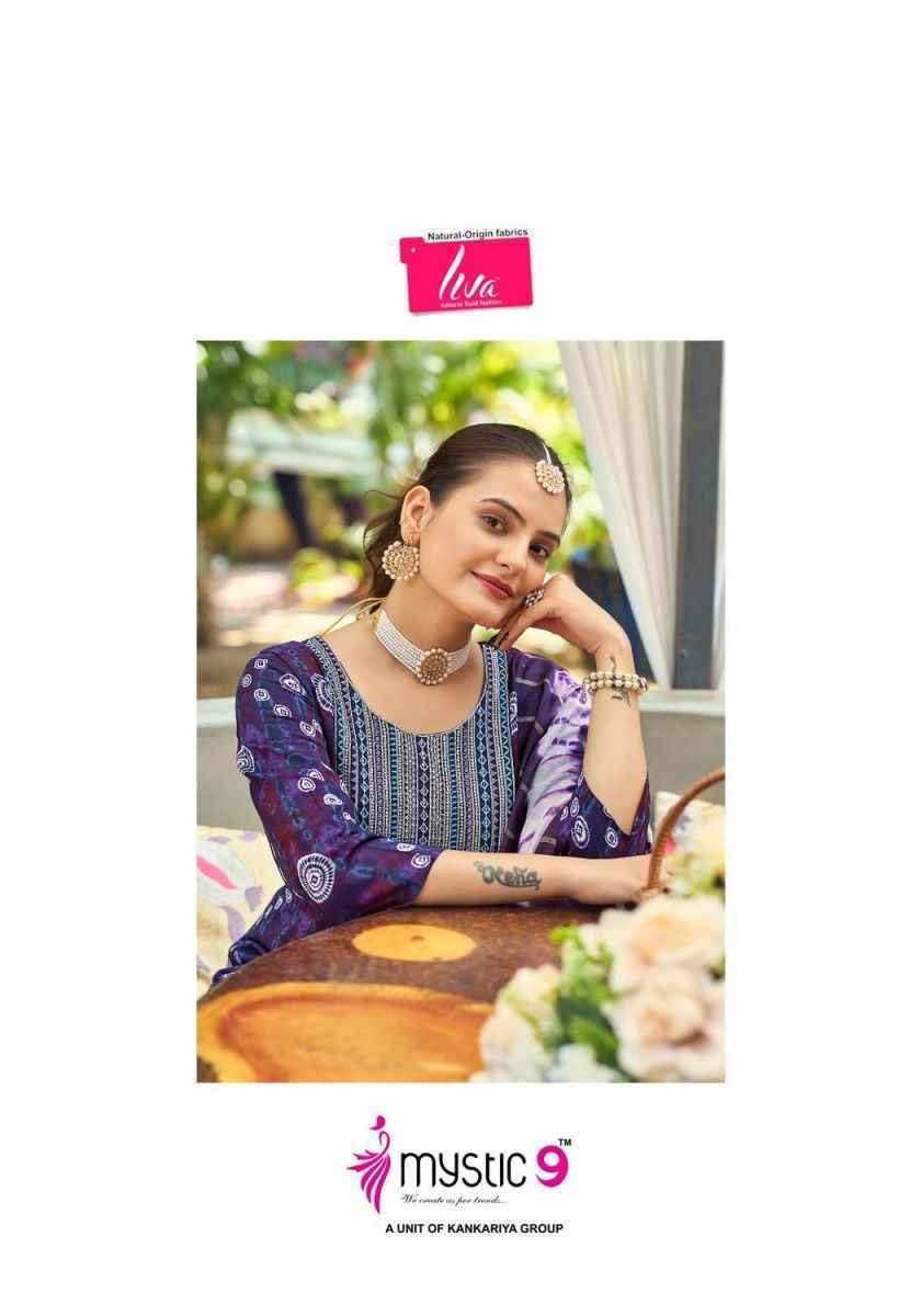 Mystic 9 Khanak Vol 1 Rayon Kurti Combo 8 pcs Catalogue