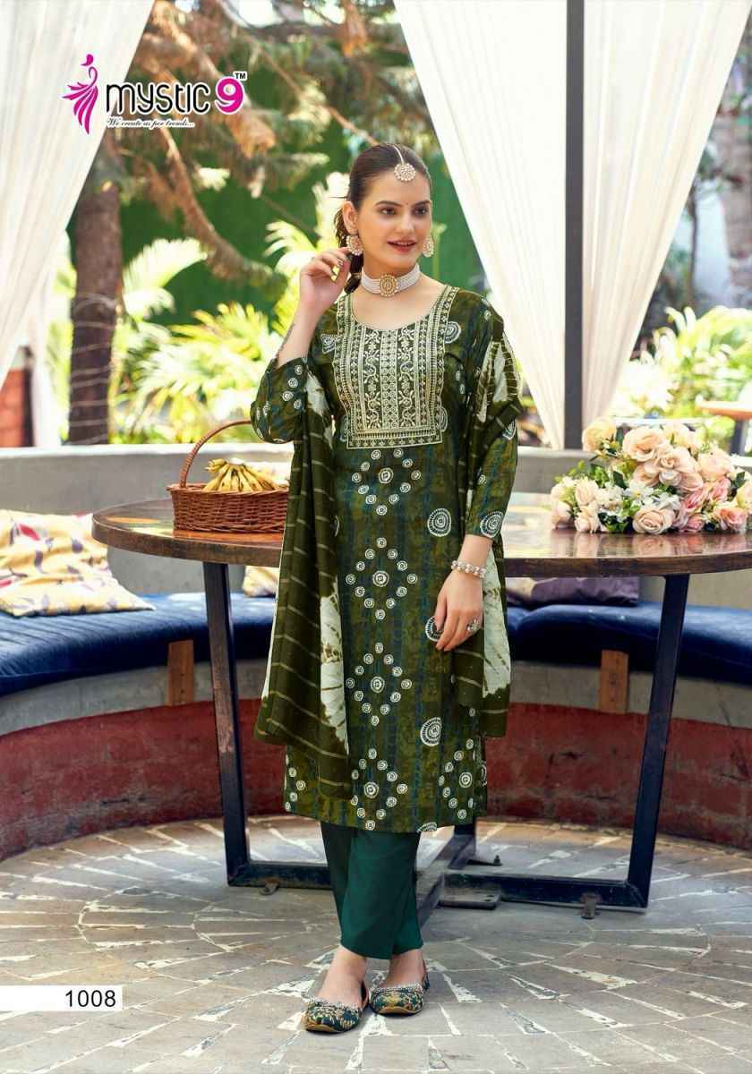 Mystic 9 Khanak Vol 1 Rayon Kurti Combo 8 pcs Catalogue