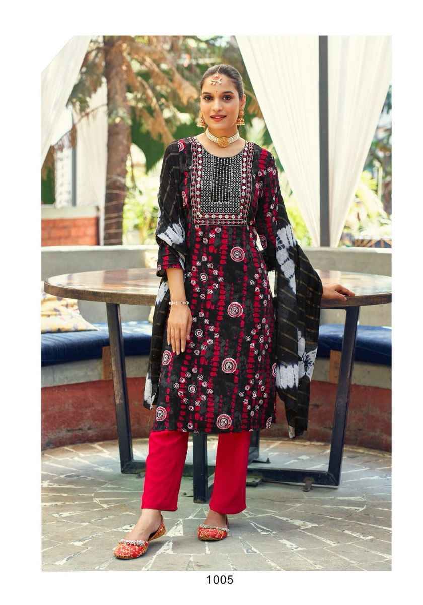 Mystic 9 Khanak Vol 1 Rayon Kurti Combo 8 pcs Catalogue