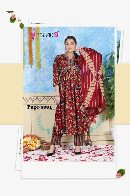 Mystic 9 Pooja Vol 3 Rayon Kurti Combo 8 pcs Catalogue
