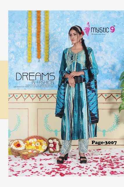 Mystic 9 Pooja Vol 3 Rayon Kurti Combo 8 pcs Catalogue