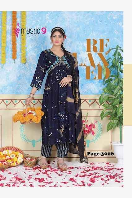 Mystic 9 Pooja Vol 3 Rayon Kurti Combo 8 pcs Catalogue
