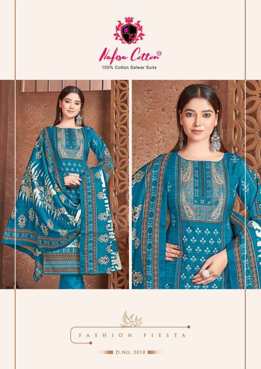 Nafisa Cotton Esra Karachi Vol-5 Cotton Dress Material 6 Pc Catalog