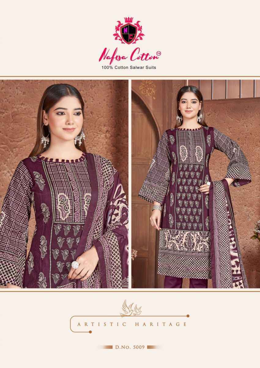 Nafisa Cotton Esra Karachi Vol-5 Cotton Dress Material 6 Pc Catalog