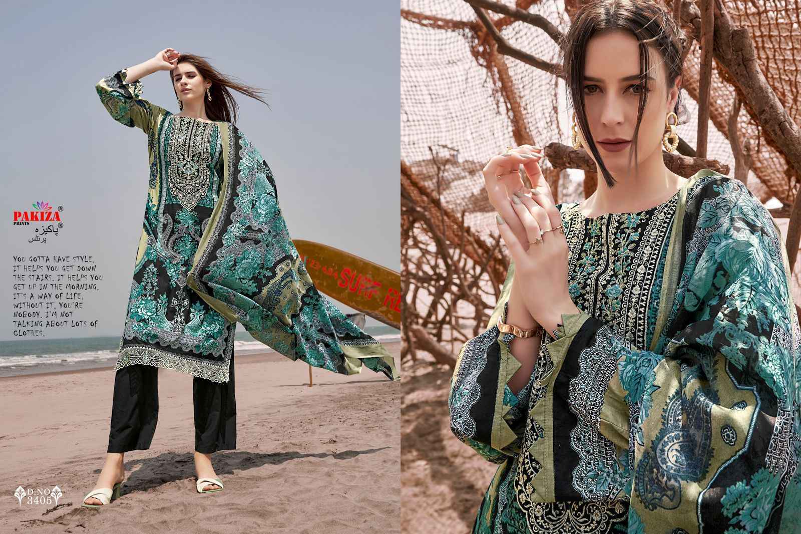 Pakiza Haniya Hiba Vol-34 Cotton Dress Material 10 pcs Catalogue