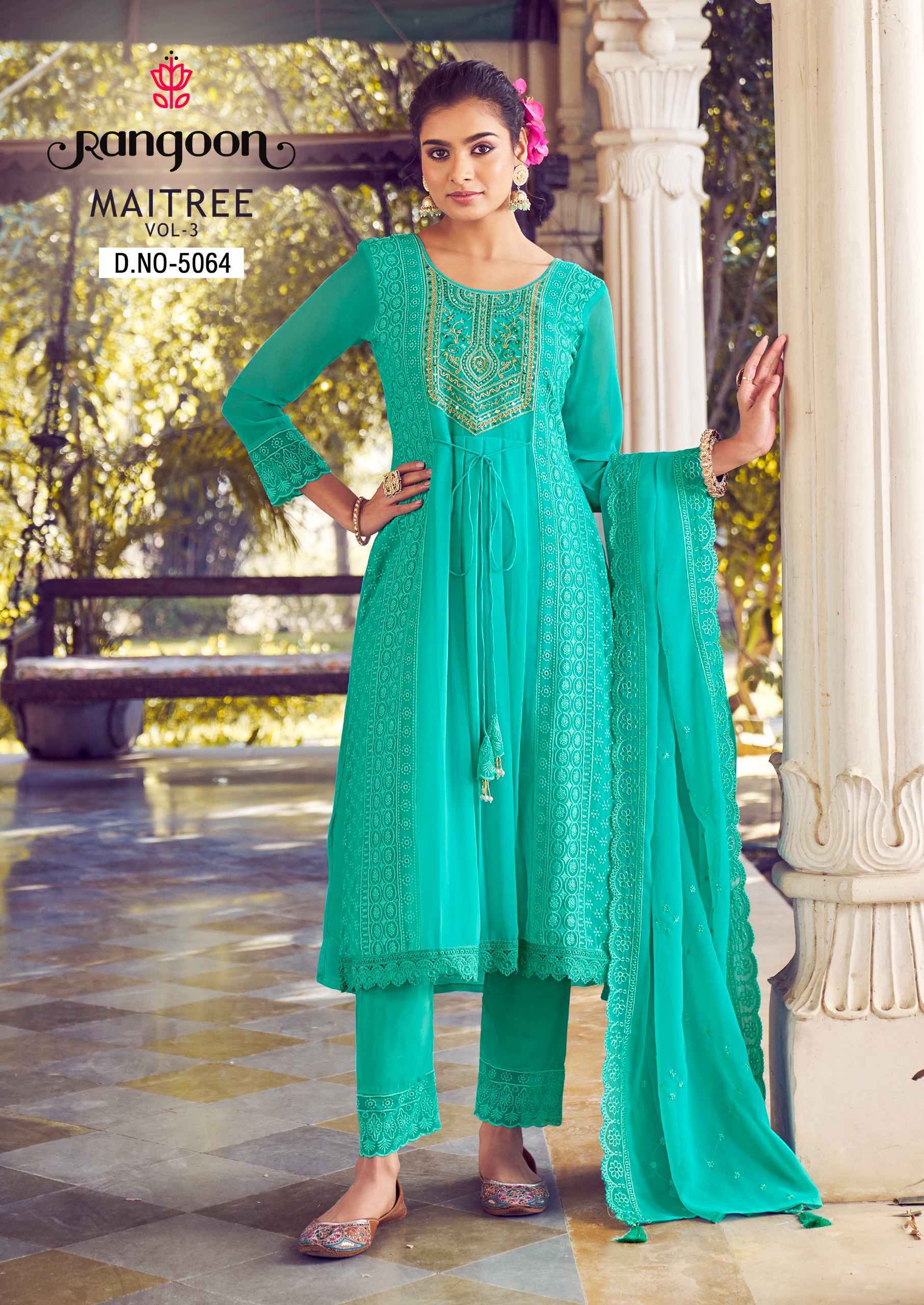 Rangoon Maitree Vol-3 Sifli Readymade Georgette Suit 6 pcs Catalogue