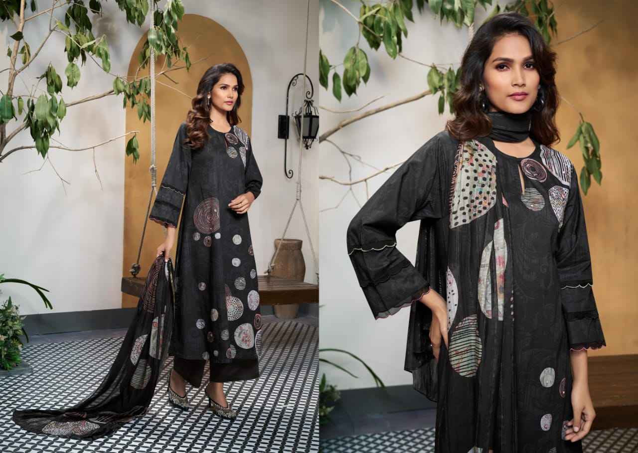 Sahiba Polka Beauty Cotton Lawn Print Dress Material 2 Pc Catalog