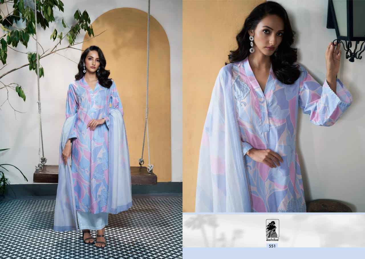 Sahiba Raha Cotton Lawn Print Dress Material 3 Pc Catalog