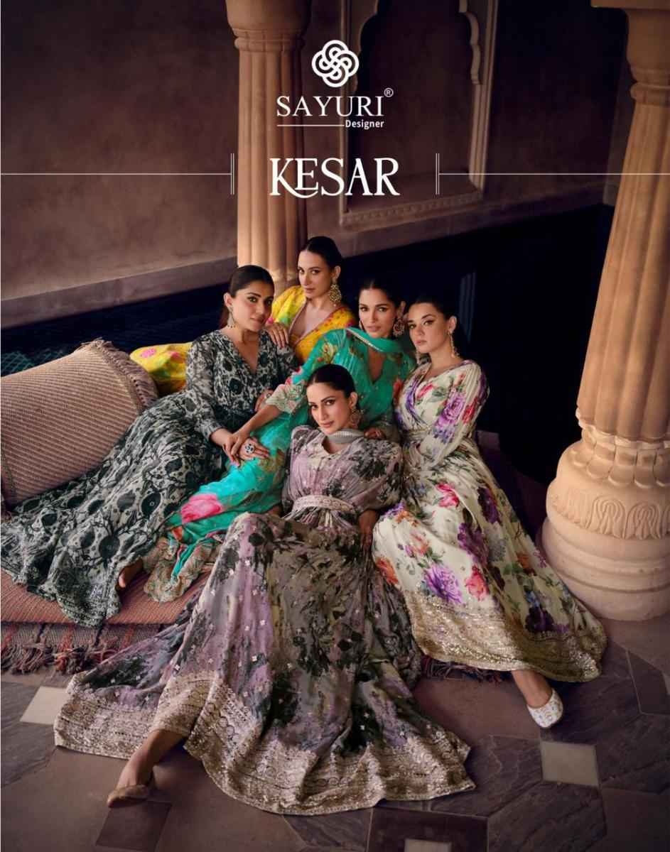 Sayuri Designer Kesar Readymade Georgette Dress 5 pcs Catalogue