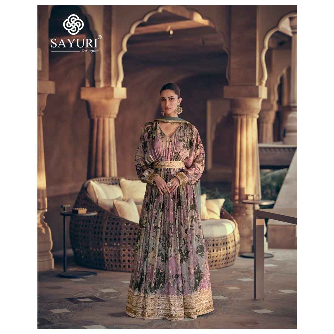 Sayuri Designer Kesar Readymade Georgette Dress 5 pcs Catalogue