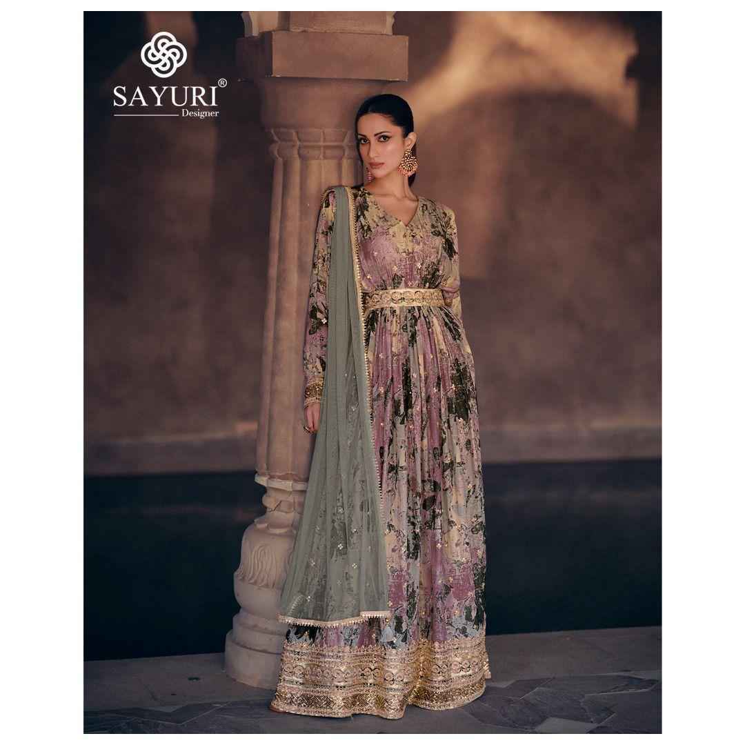 Sayuri Designer Kesar Readymade Georgette Dress 5 pcs Catalogue