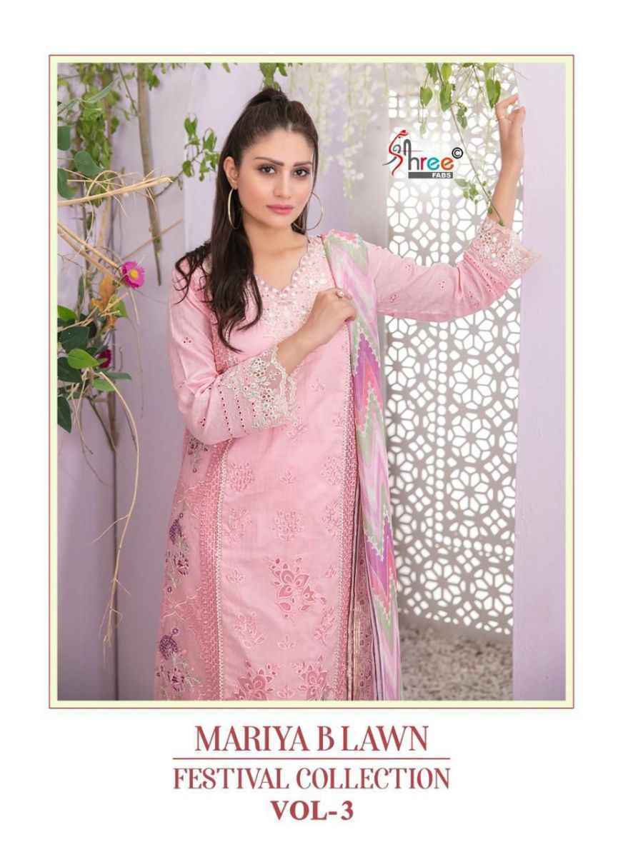 Shree Fab Mariya B Lawn Festival Collection Vol-3 Cotton Dress Material 6 pcs Catalogue