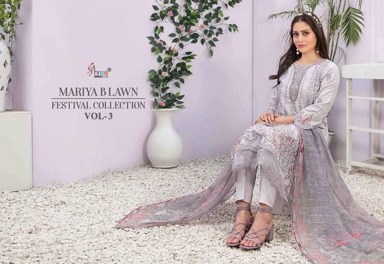 Shree Fab Mariya B Lawn Festival Collection Vol-3 Cotton Dress Material 6 pcs Catalogue