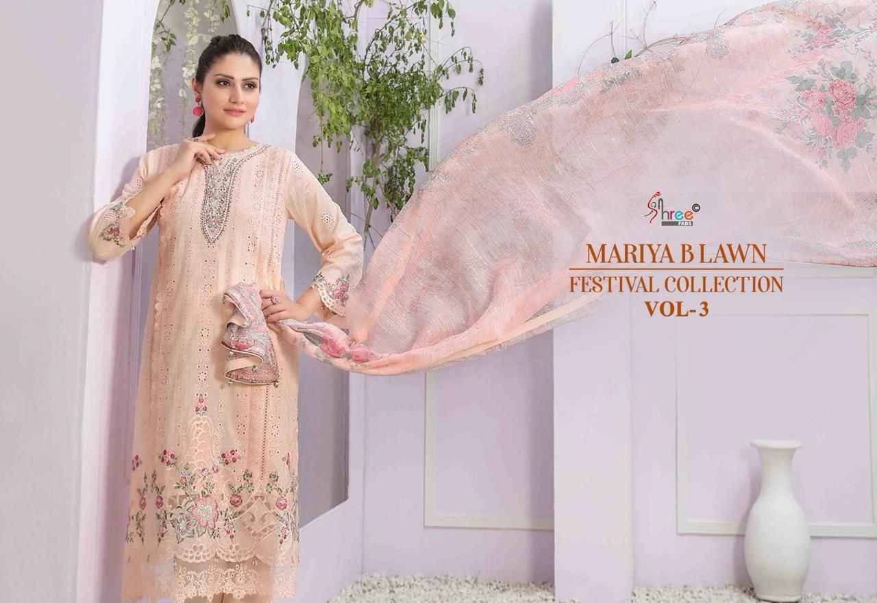 Shree Fab Mariya B Lawn Festival Collection Vol-3 Cotton Dress Material 6 pcs Catalogue