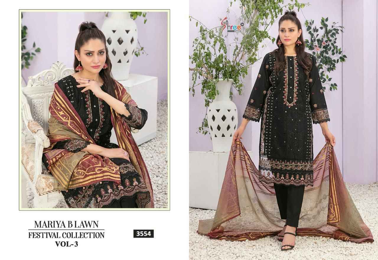 Shree Fab Mariya B Lawn Festival Collection Vol-3 Cotton Dress Material 6 pcs Catalogue