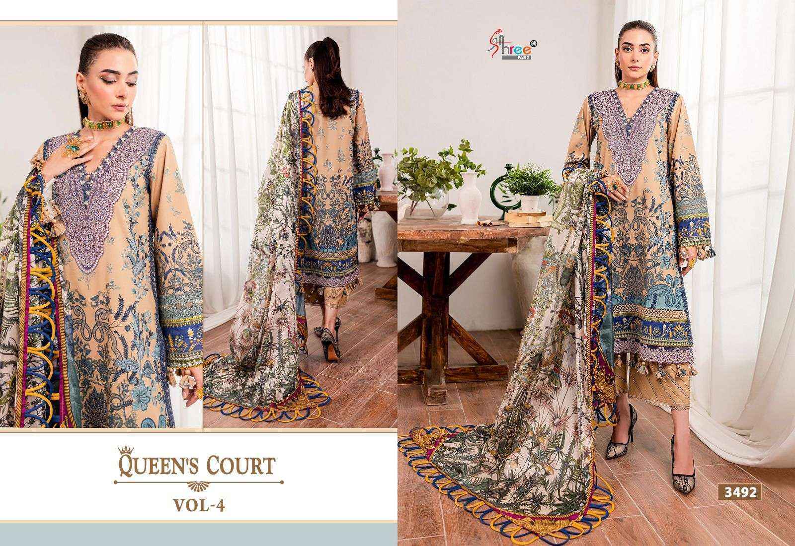 Shree Fabs Queens Court Vol 4 Cotton Dress Material 7 pcs Catalogue