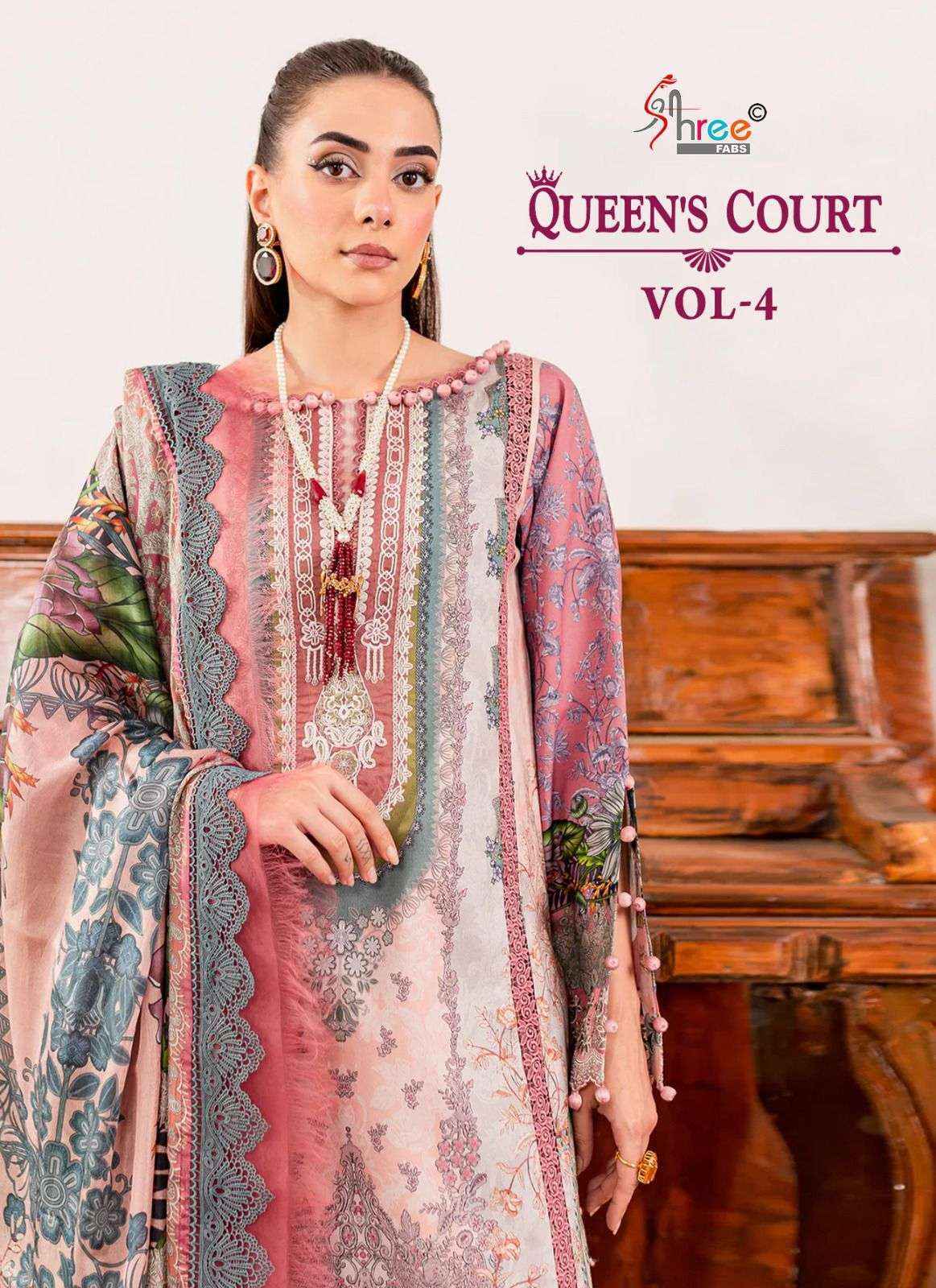 Shree Fabs Queens Court Vol 4 Cotton Dress Material 7 pcs Catalogue