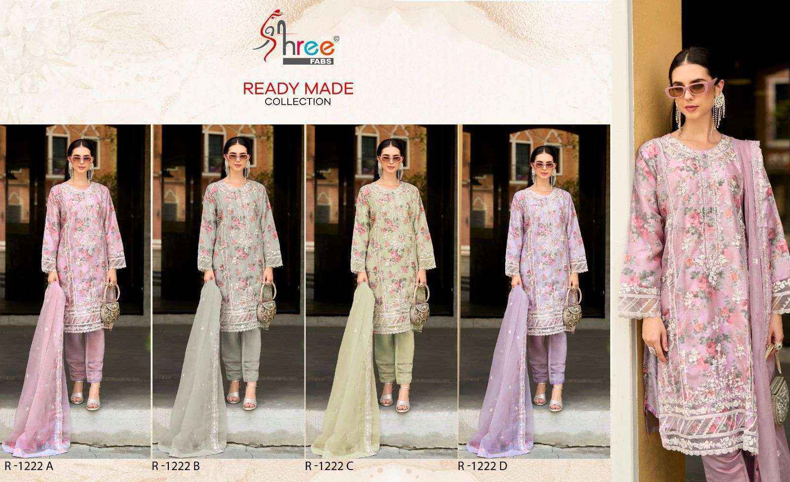 Shree Fabs R 1222 Organza Kurti Combo Best Style Kurtis Supplier Online