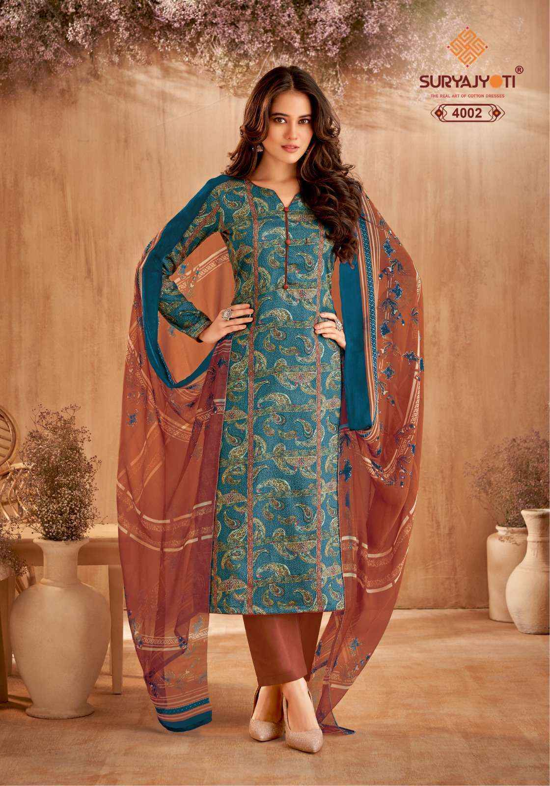 Suryajyoti Naishaa Vol 40 Jam Satin Dress Material 10 pcs Catalogue