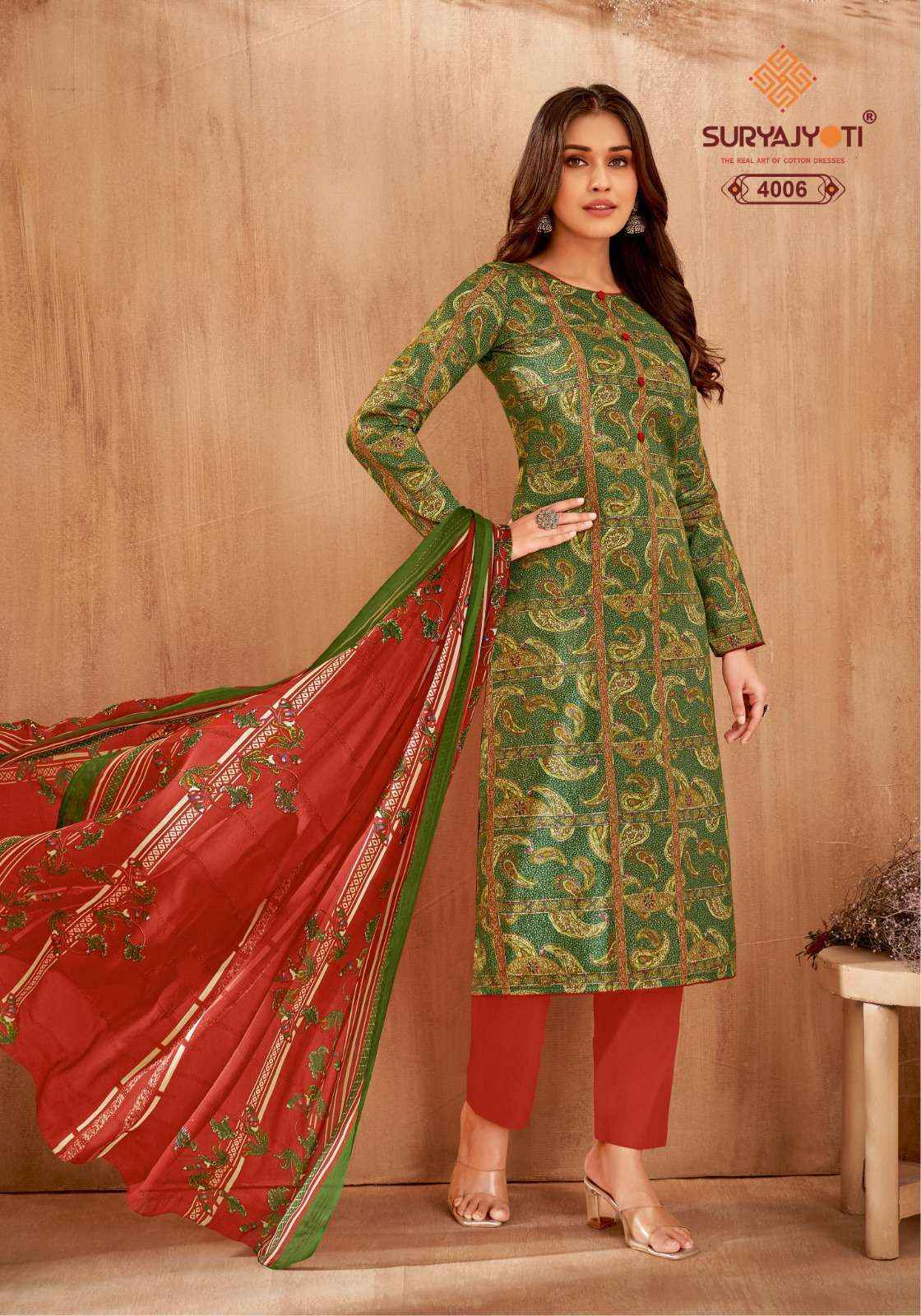 Suryajyoti Naishaa Vol 40 Jam Satin Dress Material 10 pcs Catalogue