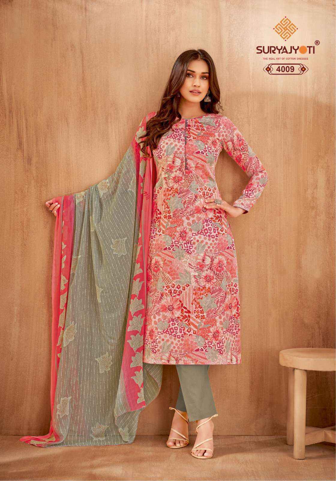 Suryajyoti Naishaa Vol 40 Jam Satin Dress Material 10 pcs Catalogue