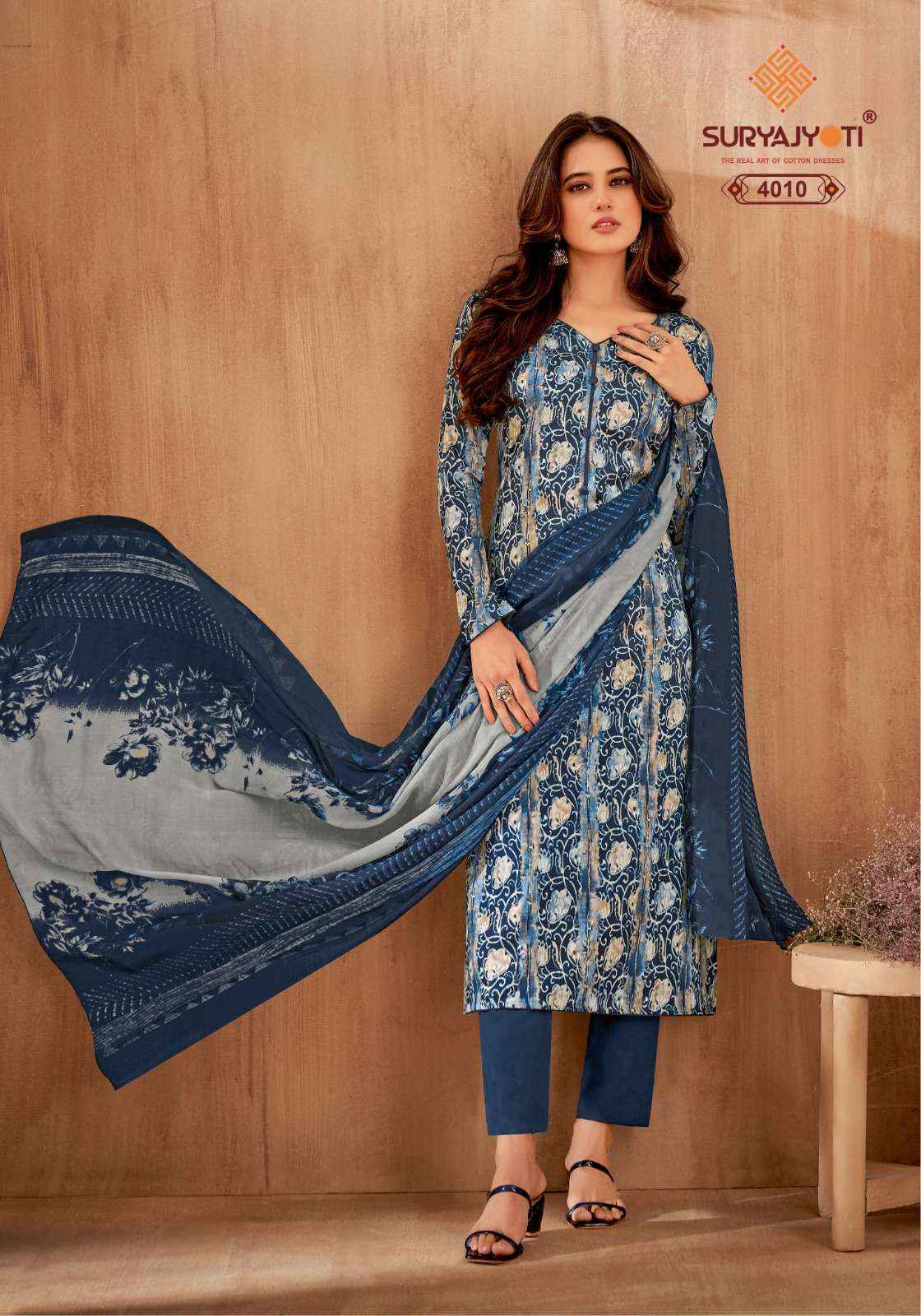 Suryajyoti Naishaa Vol 40 Jam Satin Dress Material 10 pcs Catalogue
