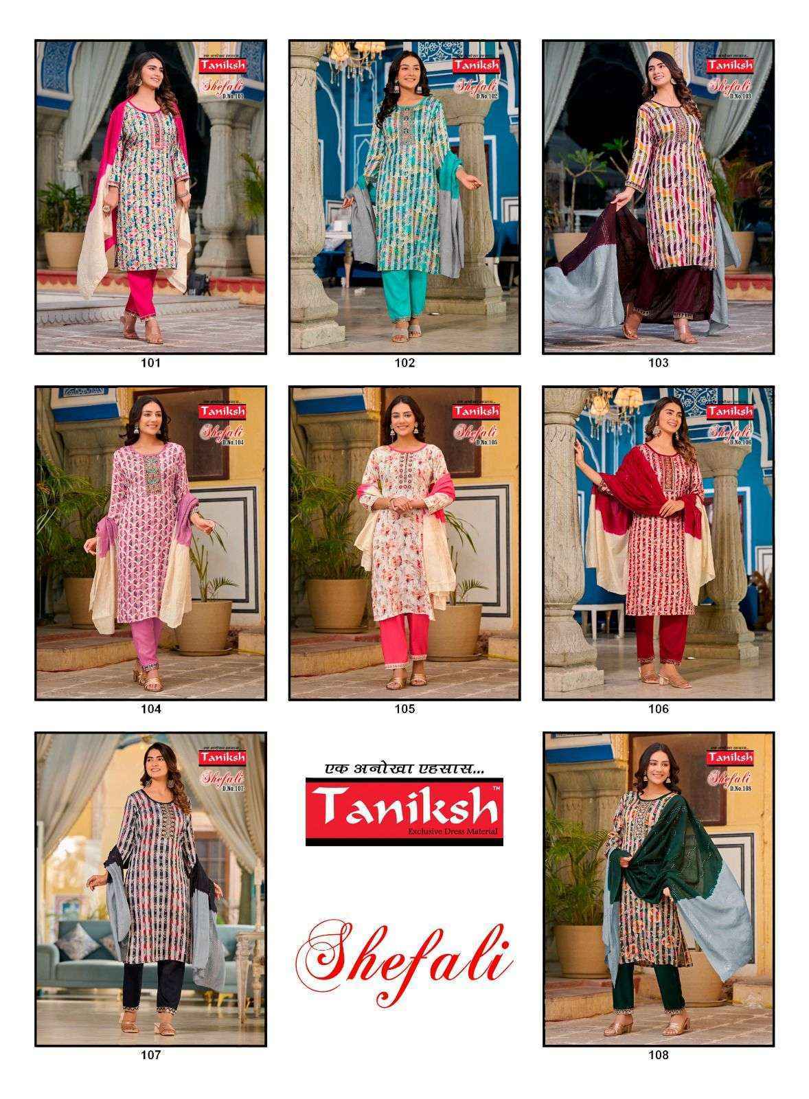 Taniksh Shefali Rayon Kurti Combo 8 pcs Catalogue
