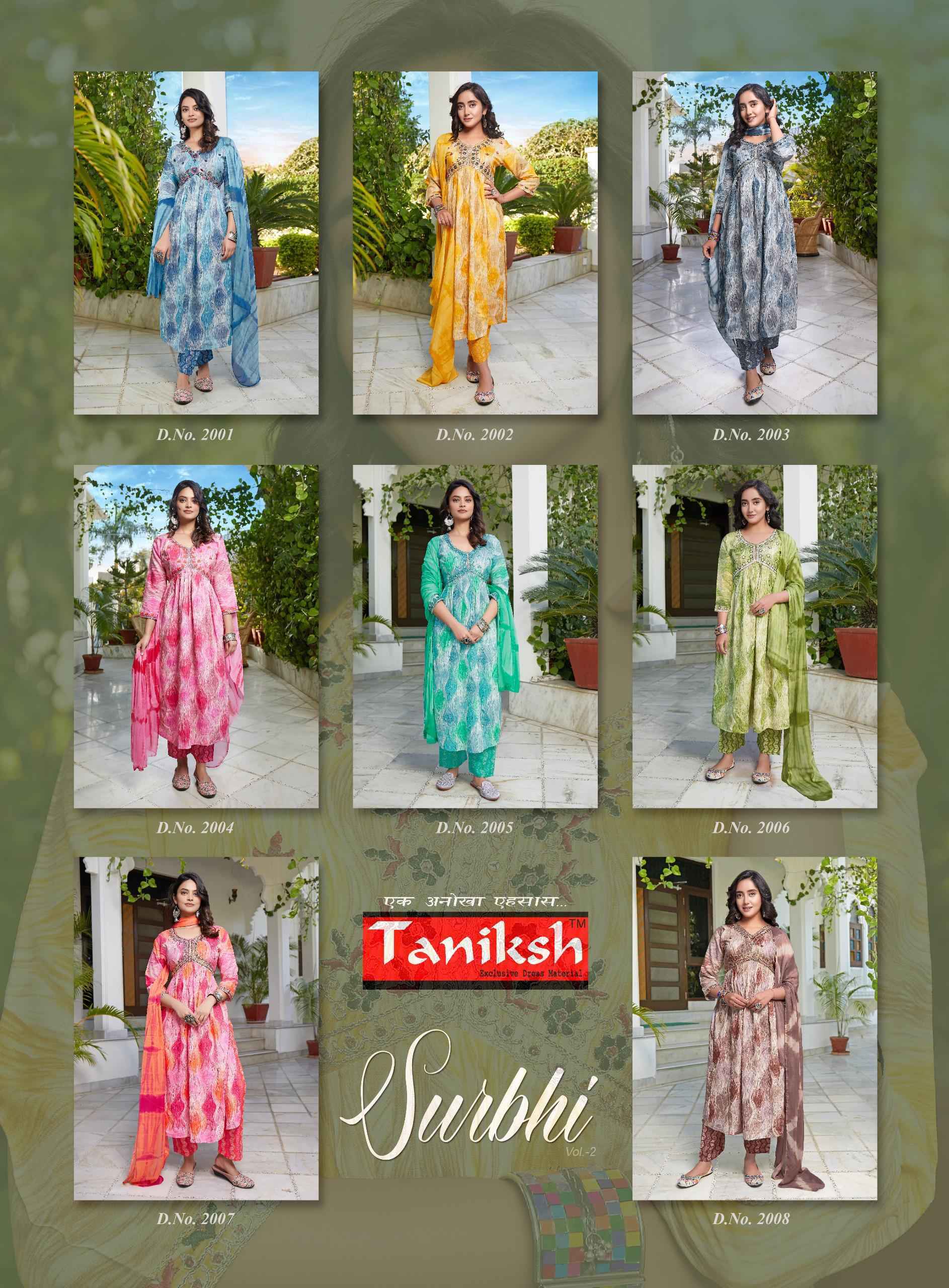 Taniksh Surbhi Vol-2 Rayon Print Readymade Suit 8 Pc Catalouge