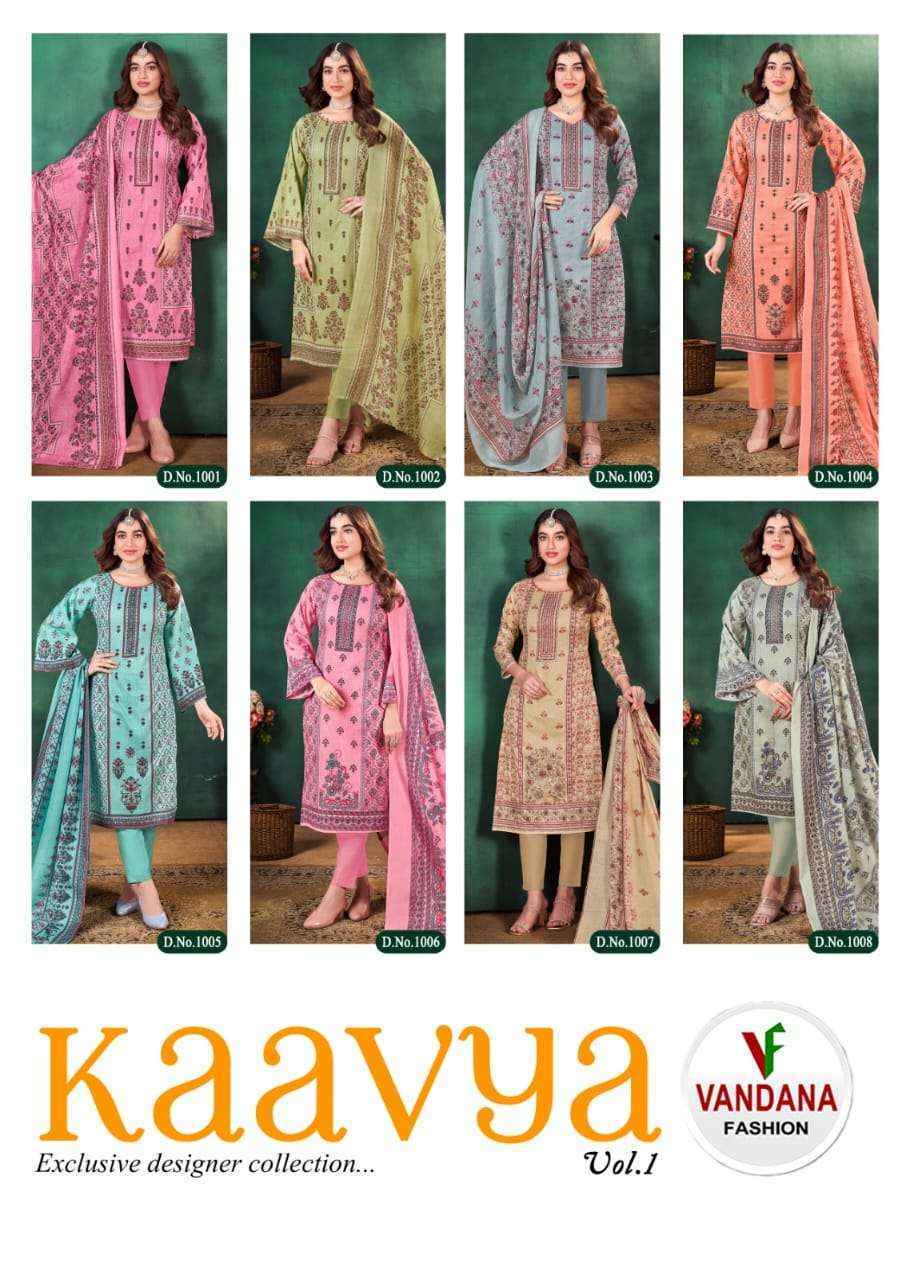 Vandana Fashion Kaavya Vol 1 Cotton Dress Material 8 pcs Catalogue