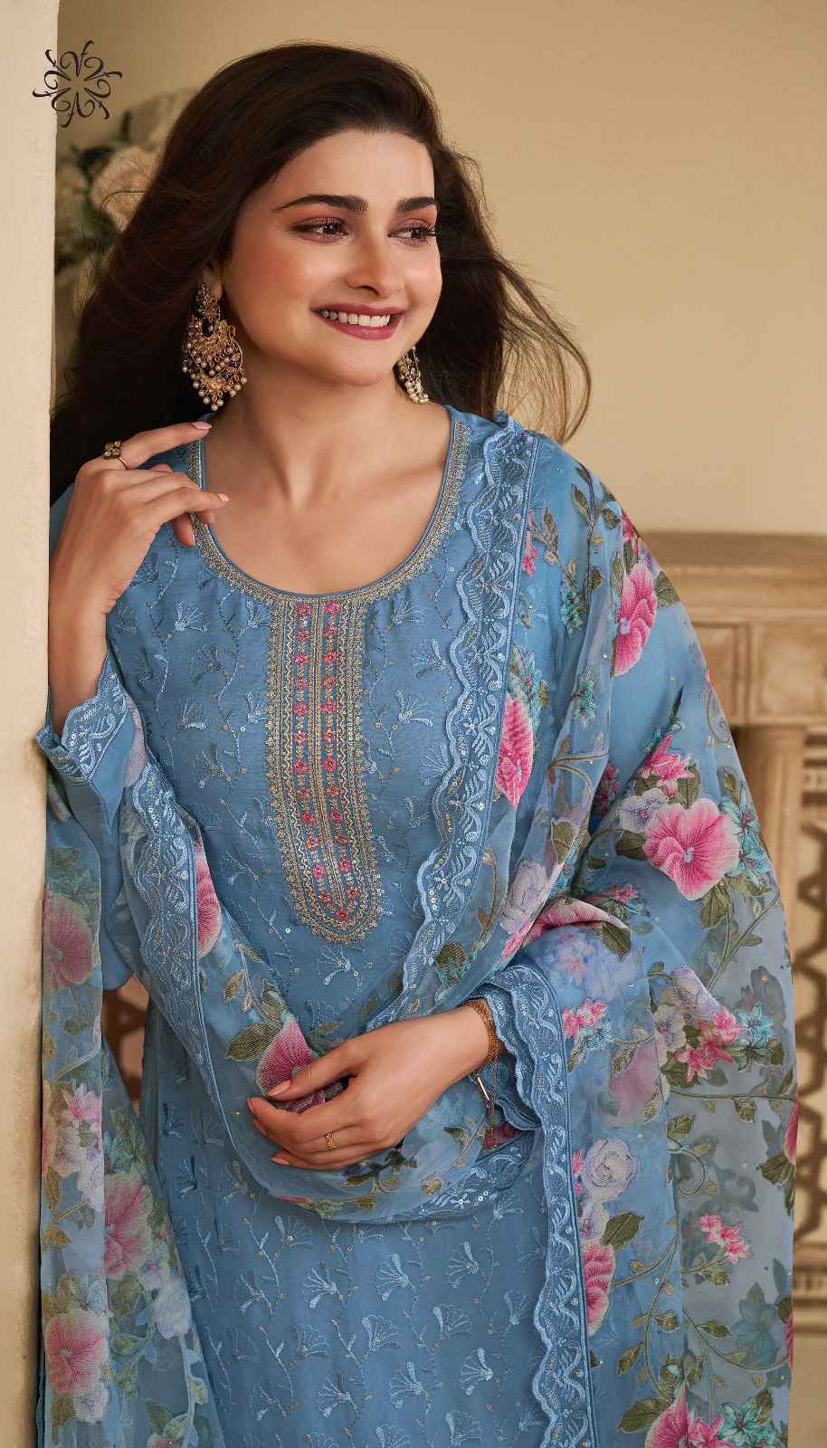 Embroidery dress materials outlet
