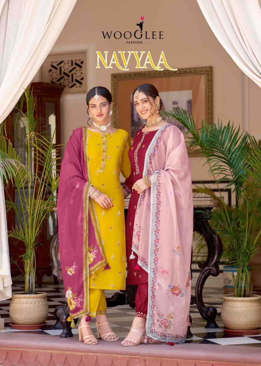 Wooglee Navyaa Vichitra Silk Kurti Combo 4 pcs Catalogue