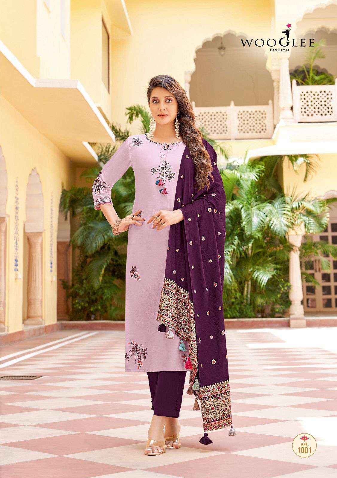 Wooglee Raksha Viscose Kurti Combo 6 pcs Catalogue