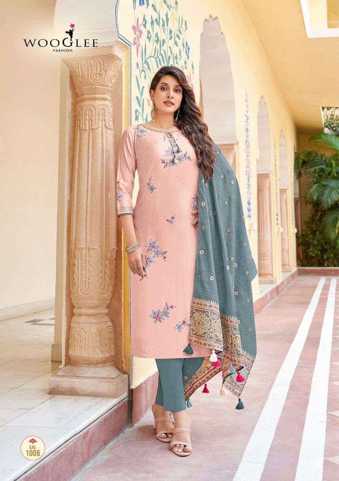 Wooglee Raksha Viscose Kurti Combo 6 pcs Catalogue