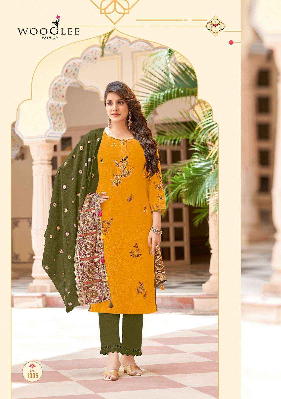 Wooglee Raksha Viscose Kurti Combo 6 pcs Catalogue