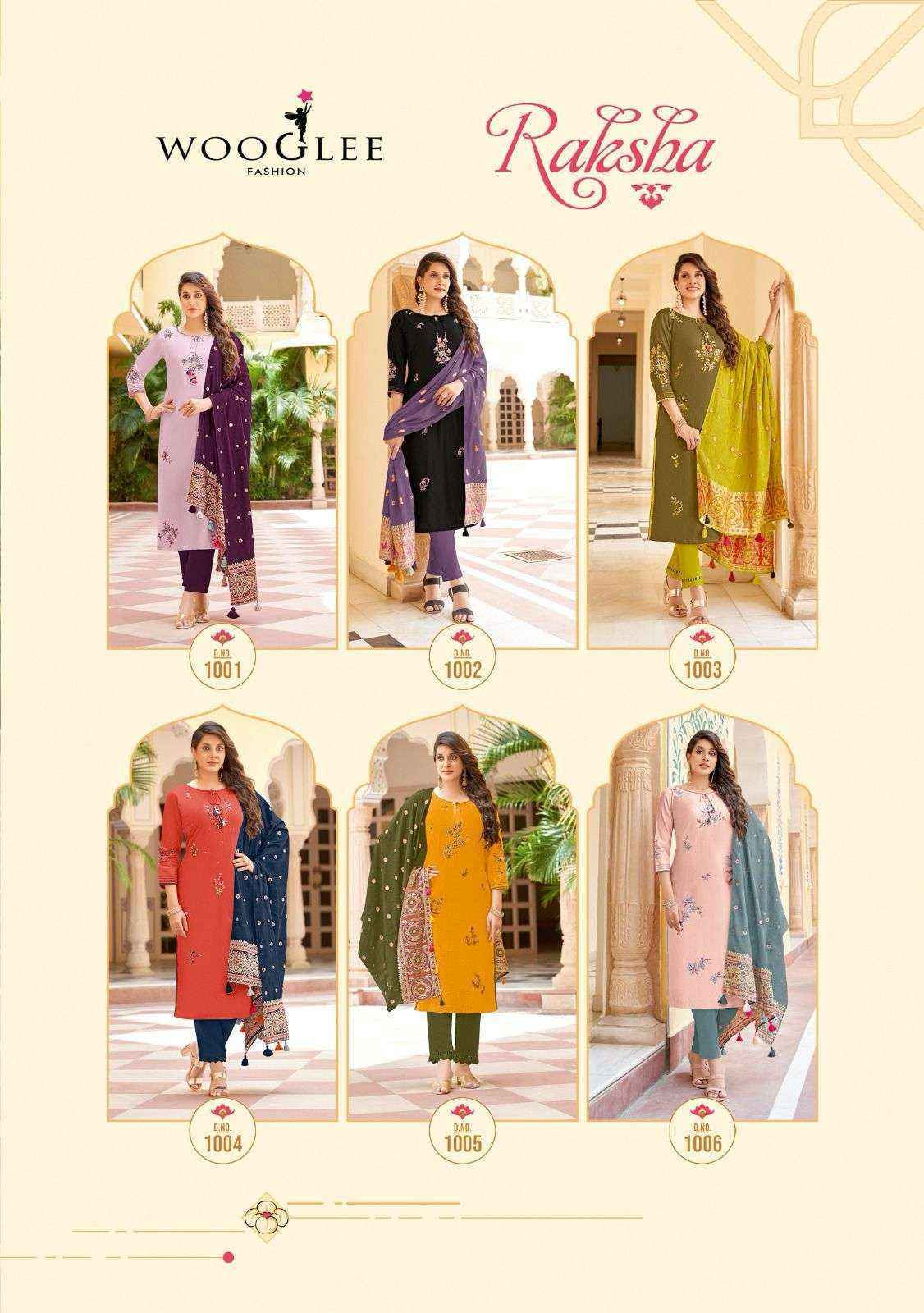 Wooglee Raksha Viscose Kurti Combo 6 pcs Catalogue
