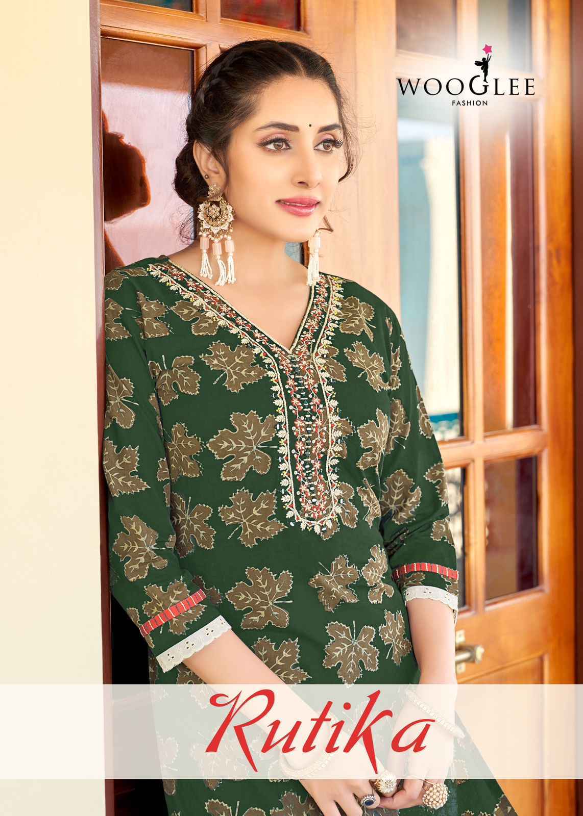 Wooglee Rutika Rayon Print Kurti 6 pcs Catalogue