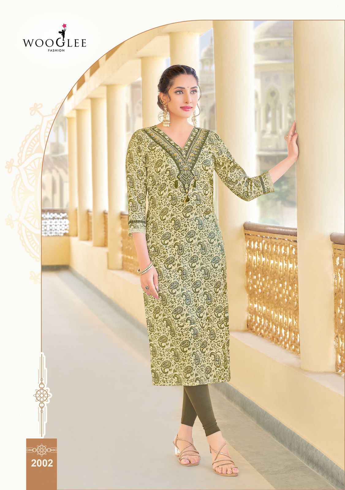 Wooglee Rutika Rayon Print Kurti 6 pcs Catalogue