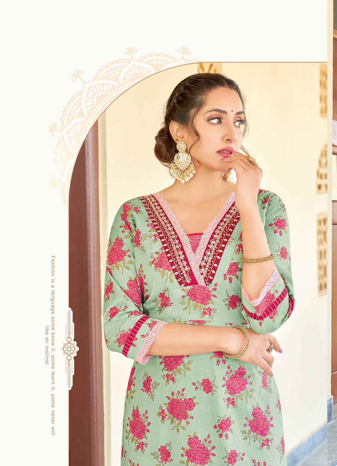 Wooglee Rutika Rayon Print Kurti 6 pcs Catalogue