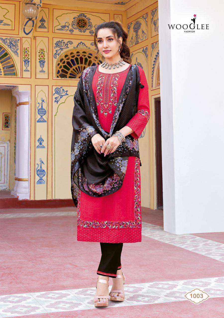 Wooglee Saarika Viscose Kurti Combo 5 pcs Catalogue