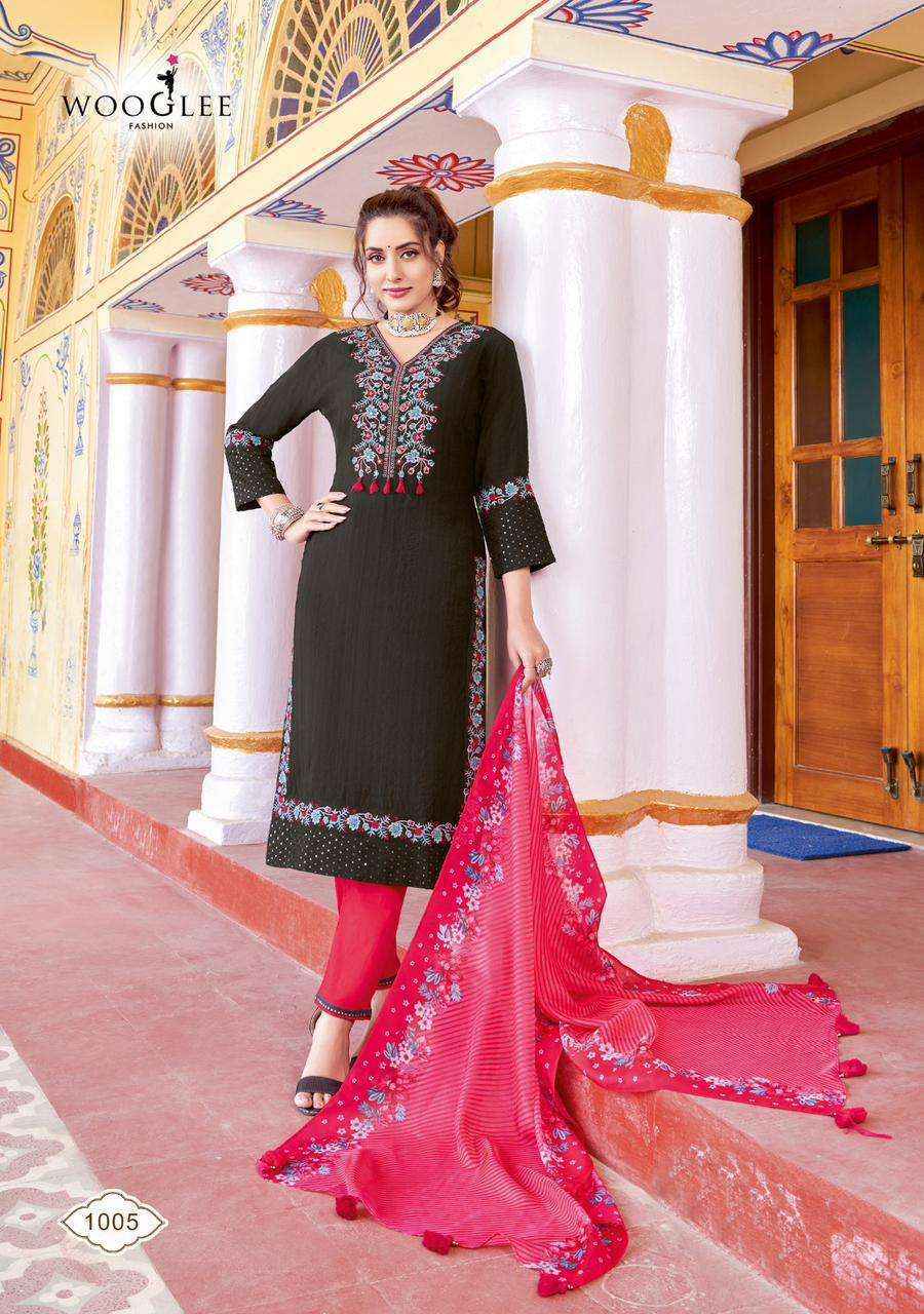 Wooglee Saarika Viscose Kurti Combo 5 pcs Catalogue