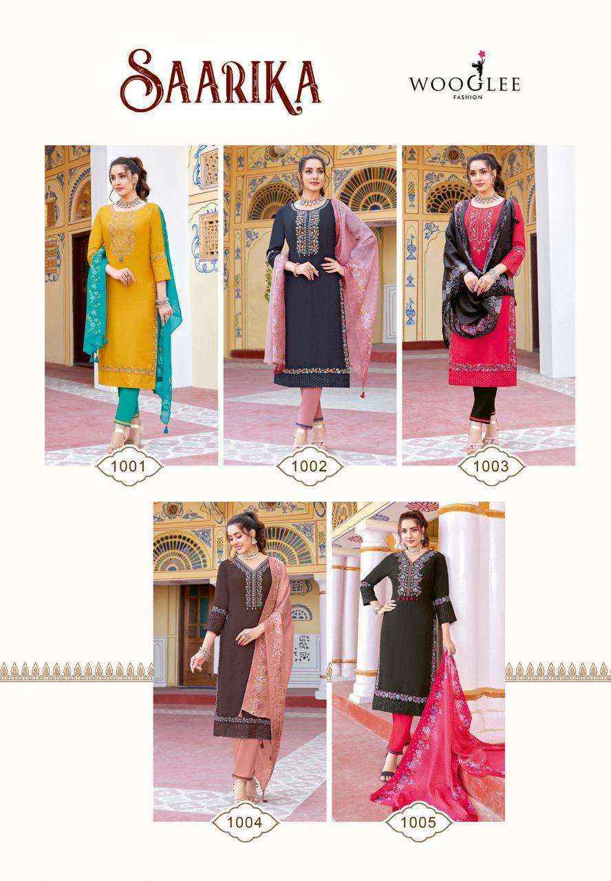 Wooglee Saarika Viscose Kurti Combo 5 pcs Catalogue