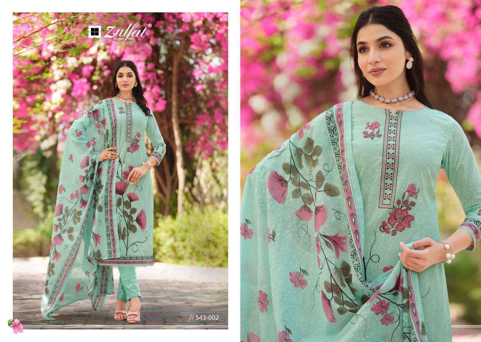 Zulfat Florence Cotton Dress Material 8 pcs Catalogue