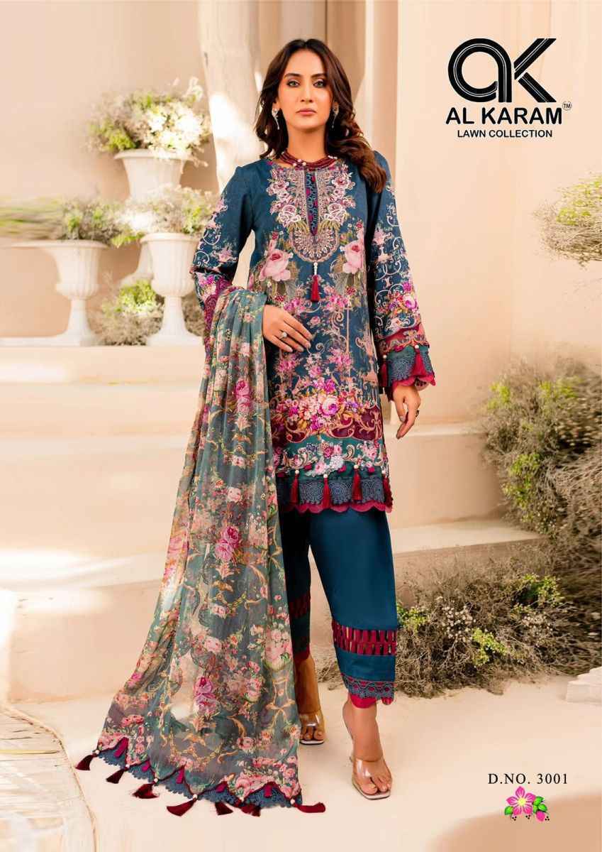 Al Karam Florence Vol 3 Cambric Cotton Dress Material 6 pcs Catalogue