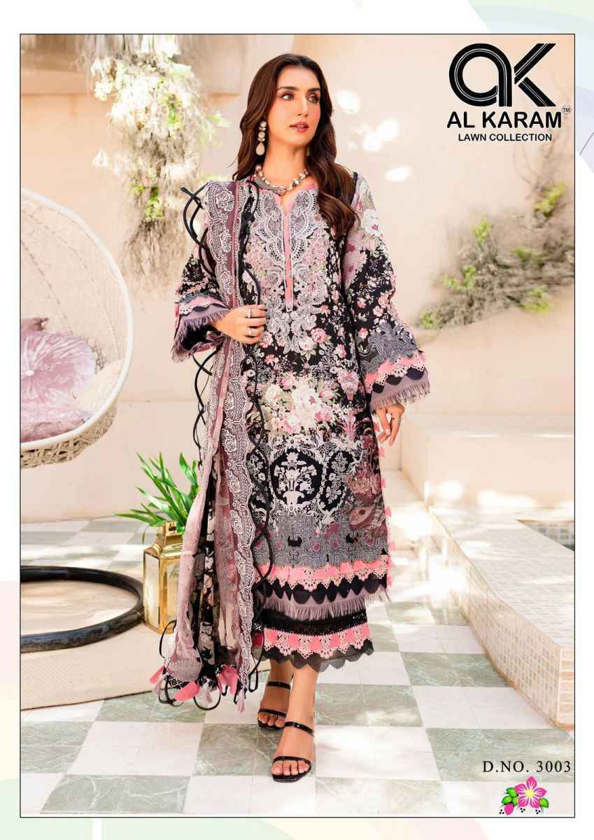 Al Karam Florence Vol 3 Cambric Cotton Dress Material 6 pcs Catalogue