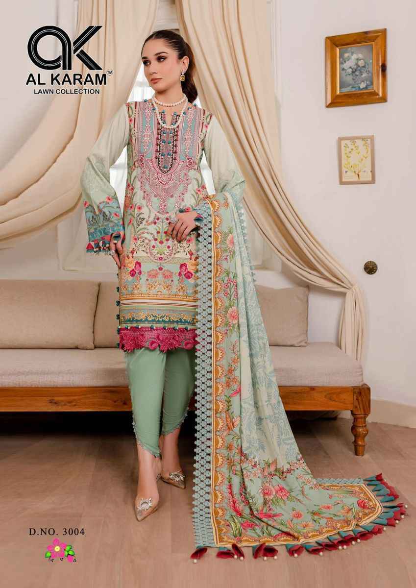 Al Karam Florence Vol 3 Cambric Cotton Dress Material 6 pcs Catalogue