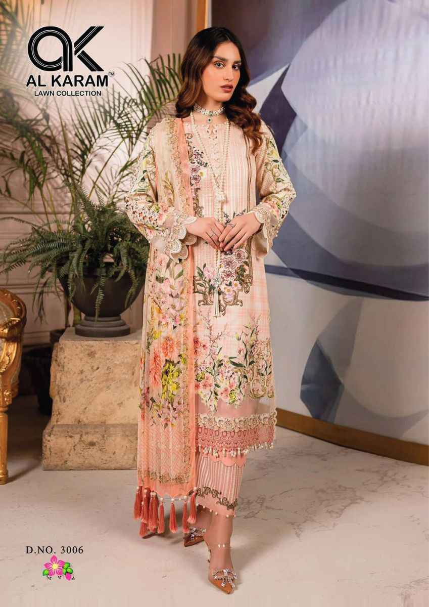 Al Karam Florence Vol 3 Cambric Cotton Dress Material 6 pcs Catalogue