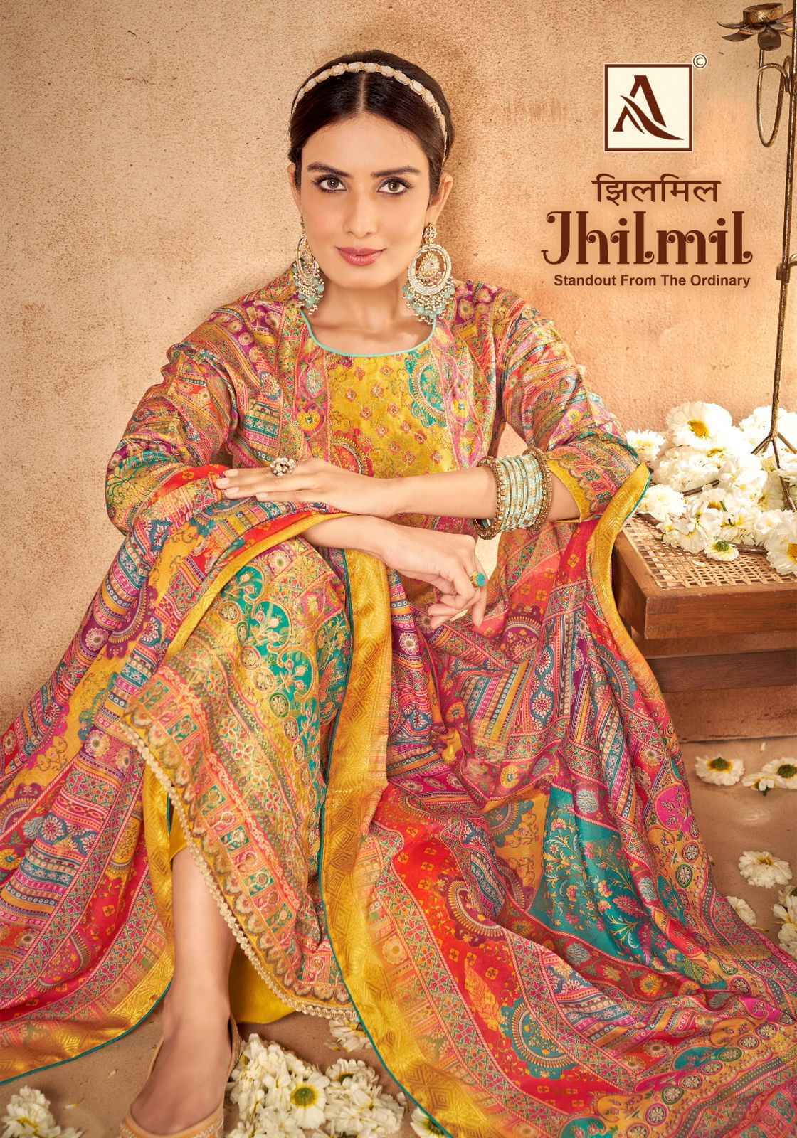 Alok Jhilmil Maslin Dress Material 6 pcs Catalogue