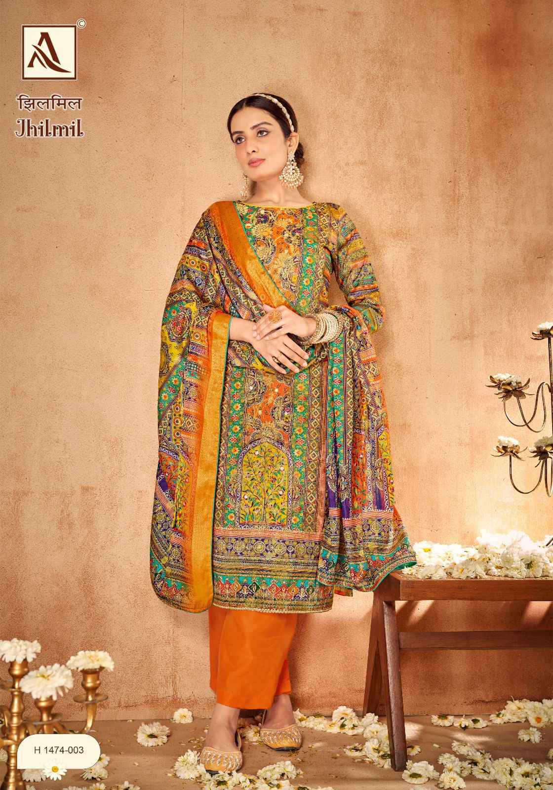 Alok Jhilmil Maslin Dress Material 6 pcs Catalogue