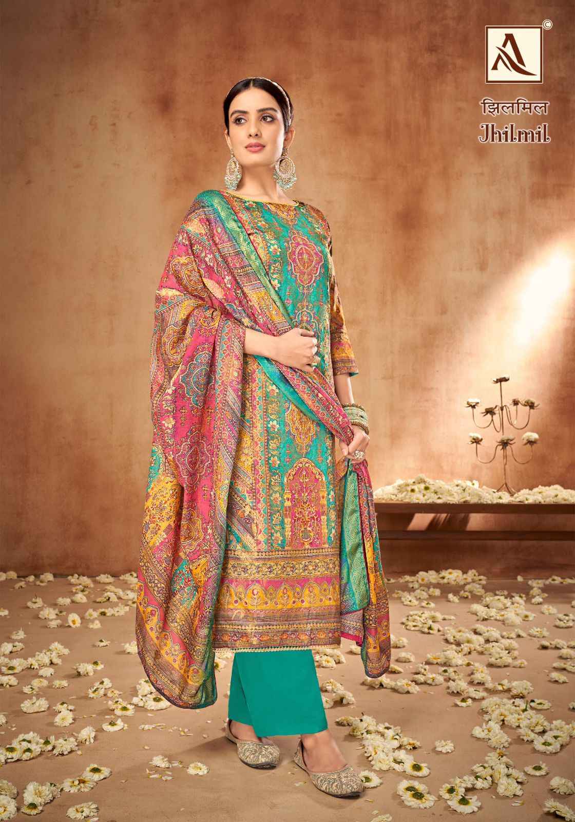Alok Jhilmil Maslin Dress Material 6 pcs Catalogue